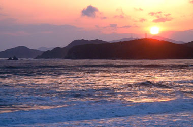 塩鹿浜の夕焼